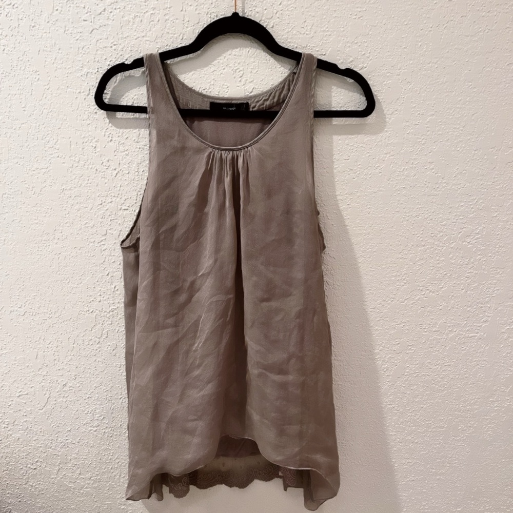 Chic Sleeveless Taupe Tank Top